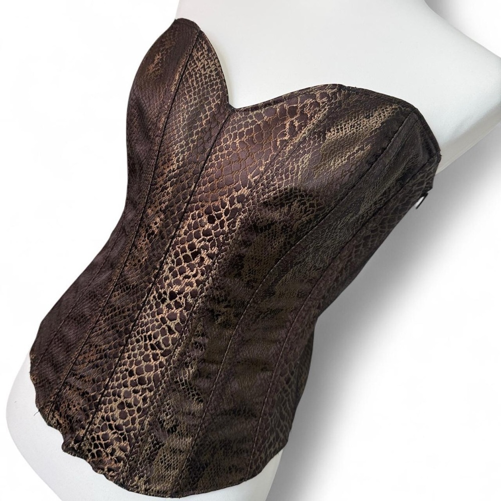 Brown Snakeskin Corset